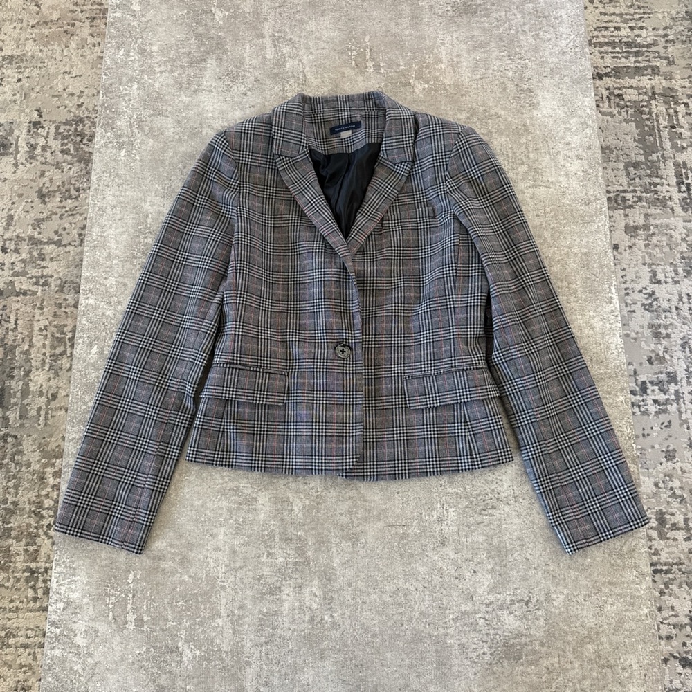 Tommy Hilfiger Gray Plaid Blazer